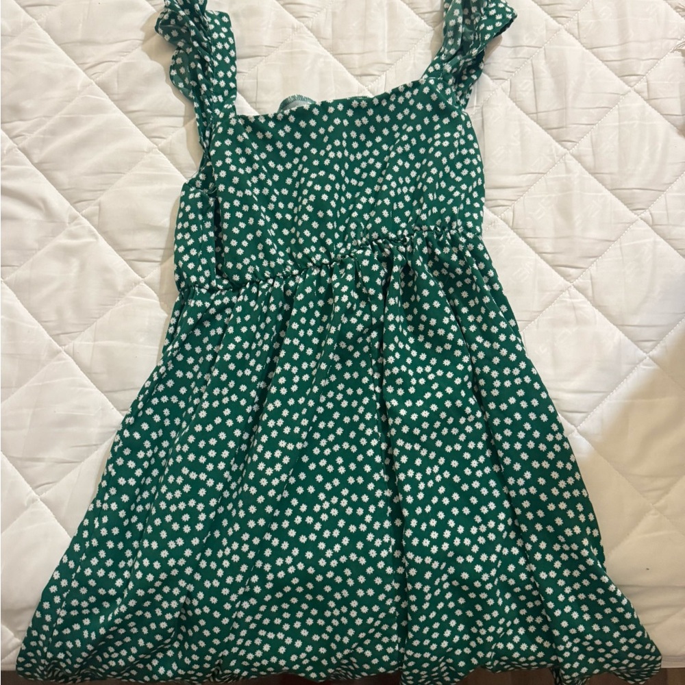Green Polka Dot Kids Dress